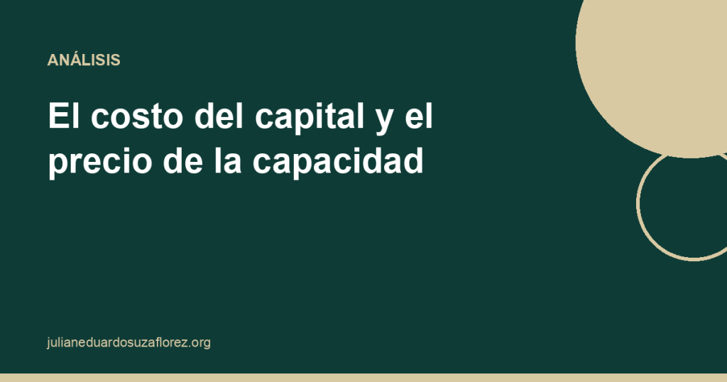 El costo del capital y el precio de la capacidad
